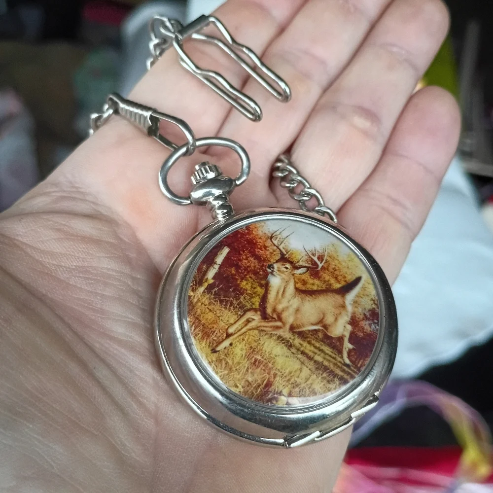 Hautman Brothers Collection Deer Pocket Watch S